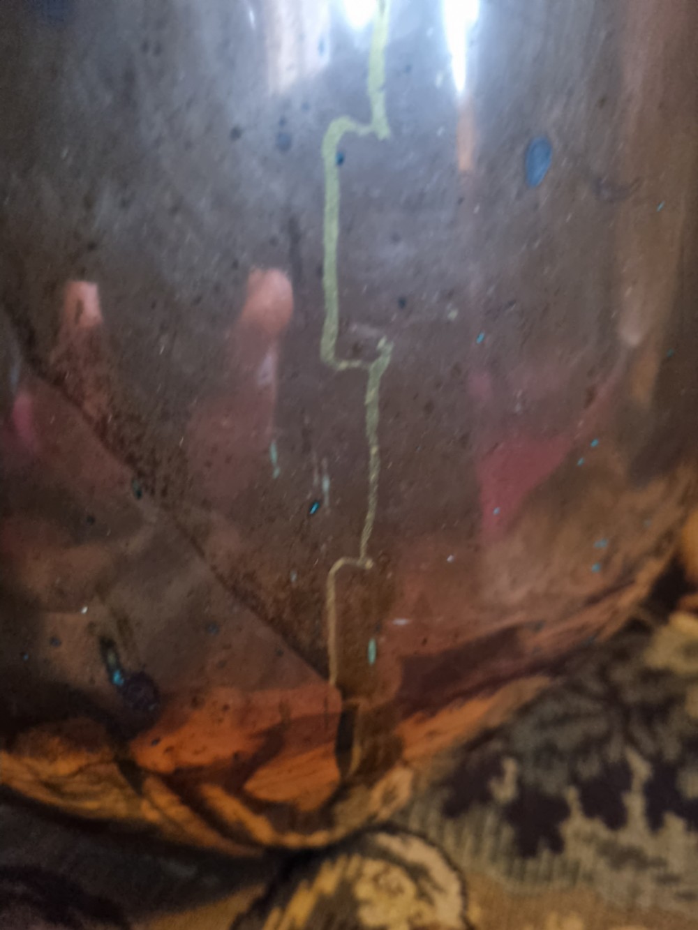 LARGE 19THC COUNTRY HOUSE COPPER STOCK POT (SEAMED) View II