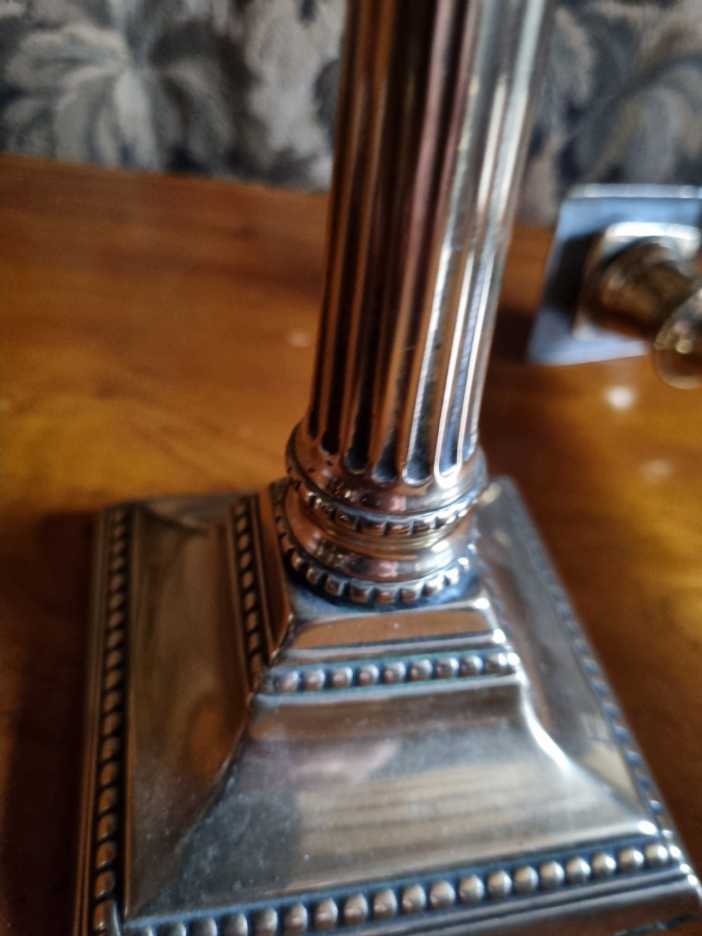 A PAIR OF EARLY 19THC CLASSIC ADAMS STYLE TALL CANDLESTICKS  View II