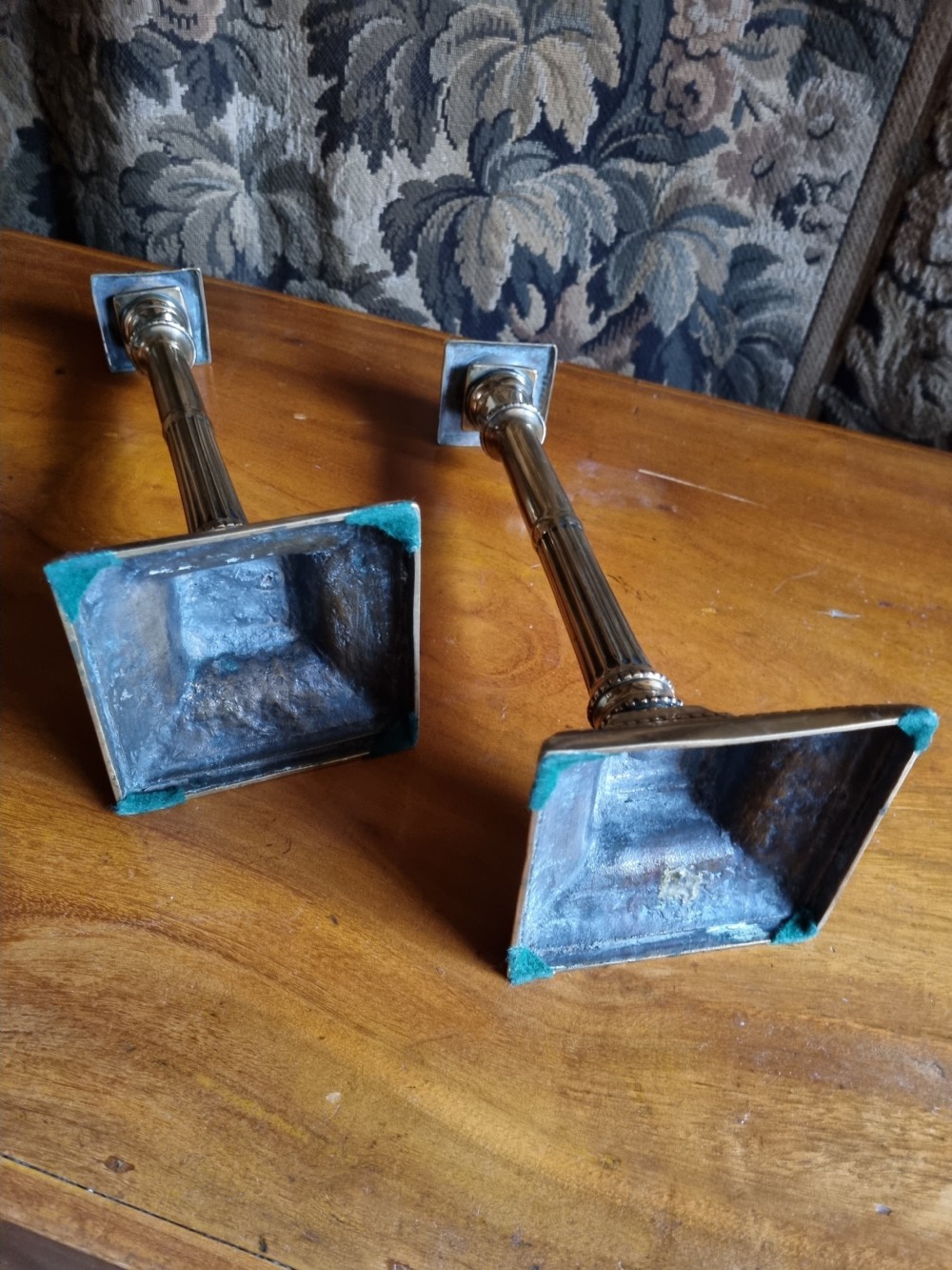 A PAIR OF EARLY 19THC CLASSIC ADAMS STYLE TALL CANDLESTICKS  View III