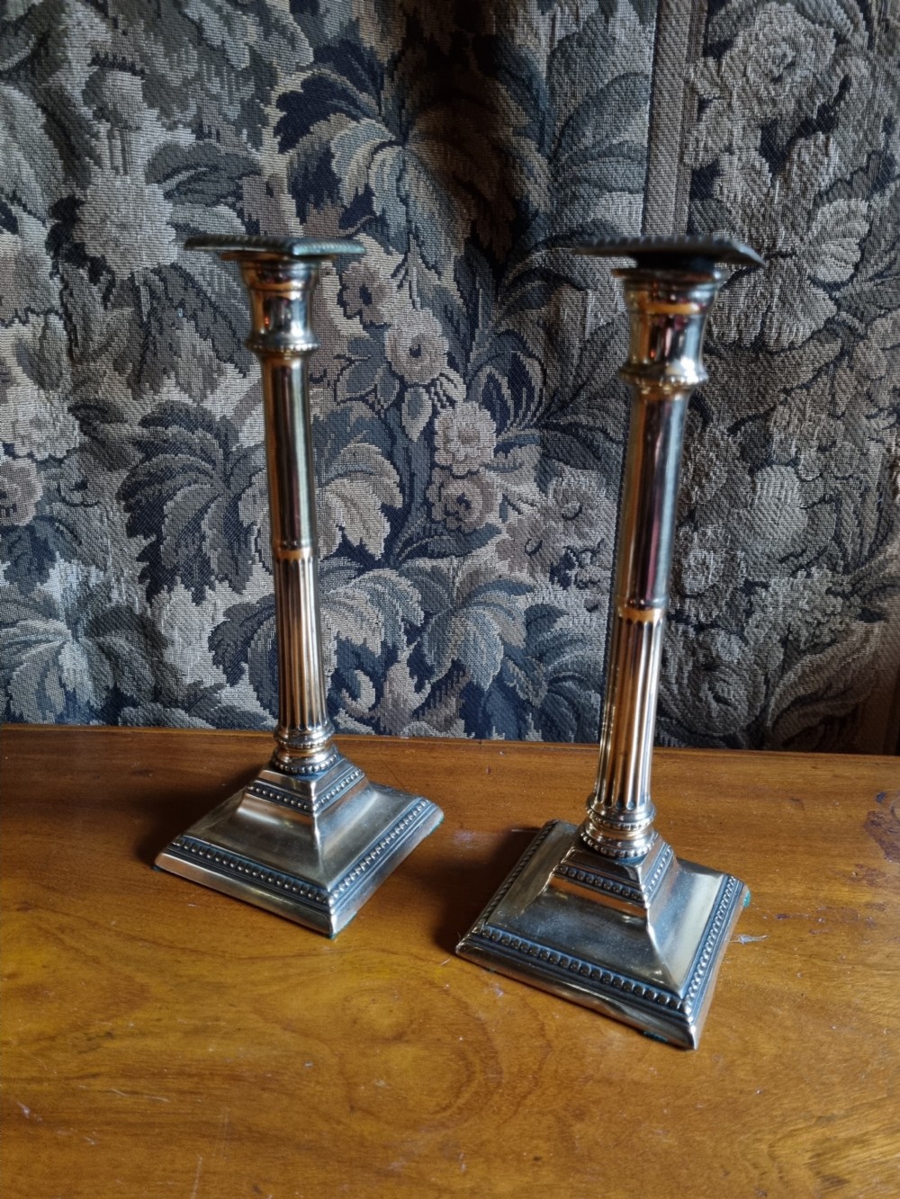 A PAIR OF EARLY 19THC CLASSIC ADAMS STYLE TALL CANDLESTICKS  View V