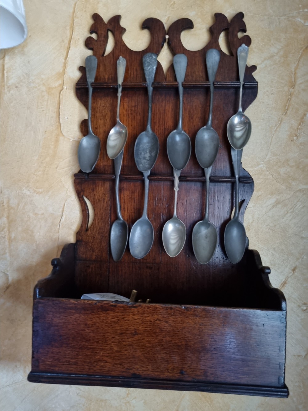 GOOD 18THC OAK SPOON RACK C1770 WELSH View II