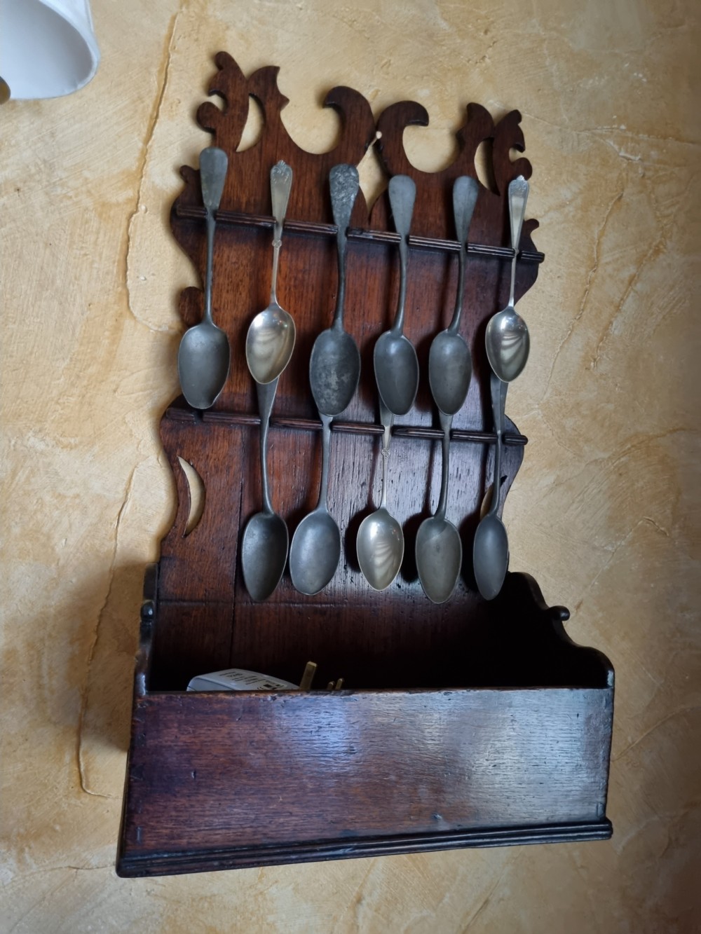 GOOD 18THC OAK SPOON RACK C1770 WELSH View IV