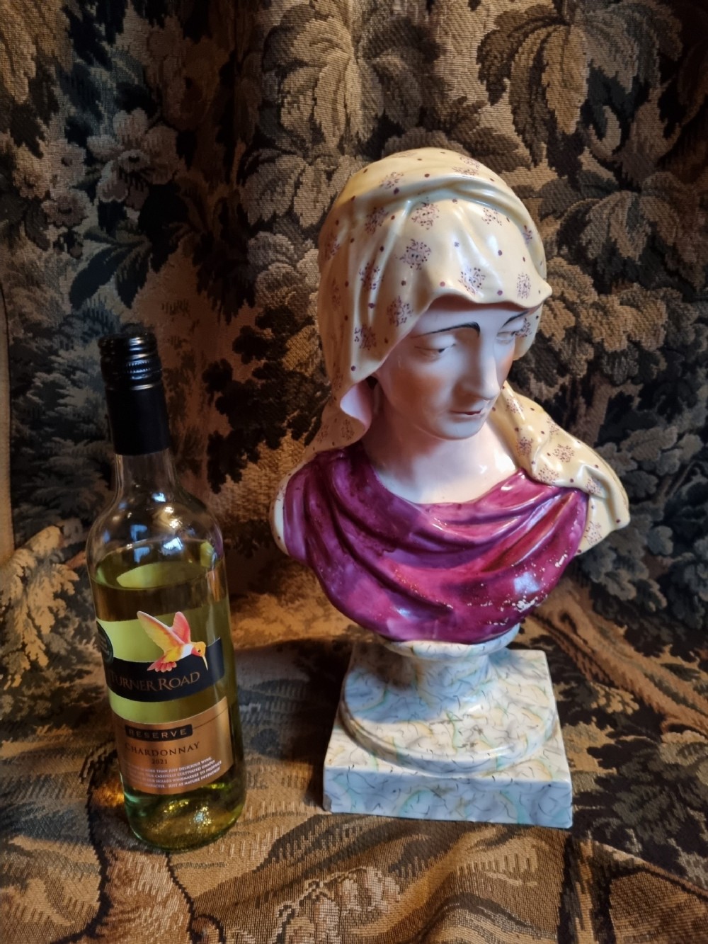 THE LARGEST ANTIQUE STAFFORDSHIRE BUST OF ST BRIDGET TO BE FOUND 