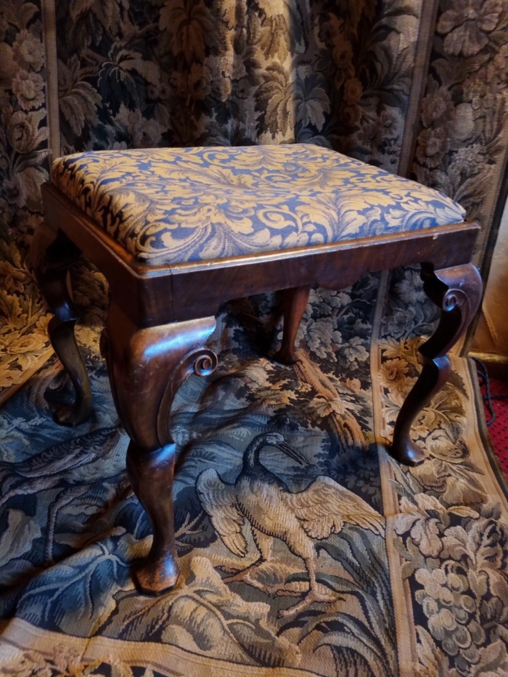 UNUSUAL 19THC WALNUT STOOL POSSIBLY. IRISH  View VI