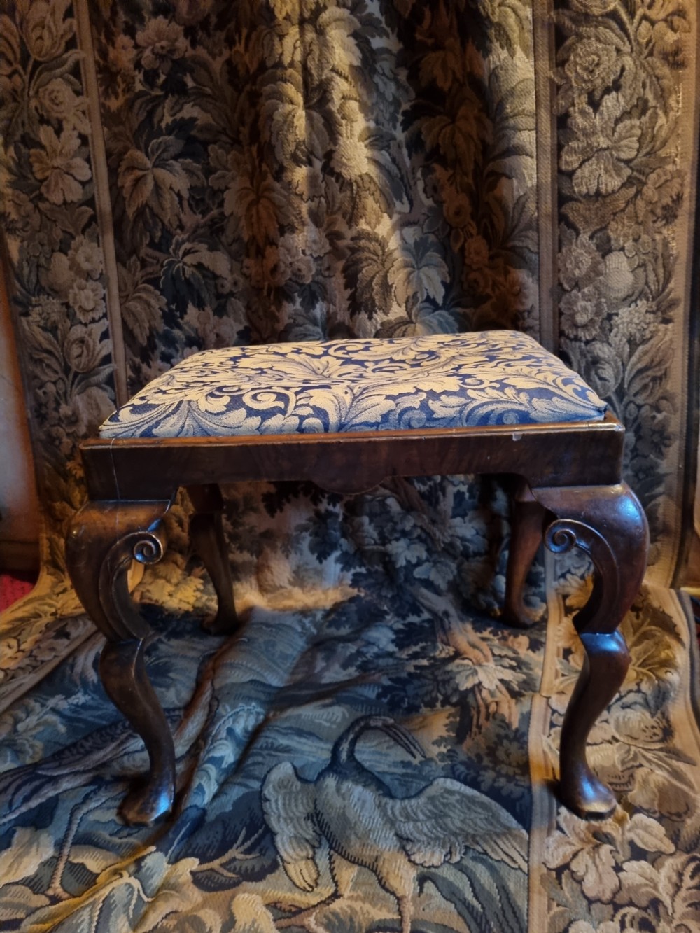 UNUSUAL 19THC WALNUT STOOL POSSIBLY. IRISH  View VII