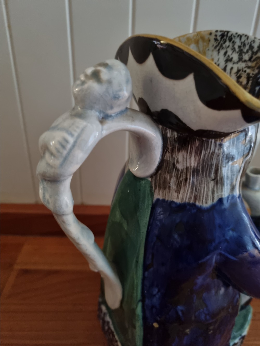 LARGE LATE 18THC/E 19THC TOBY JUG WITH AN UNUSUAL HANDLE View VI