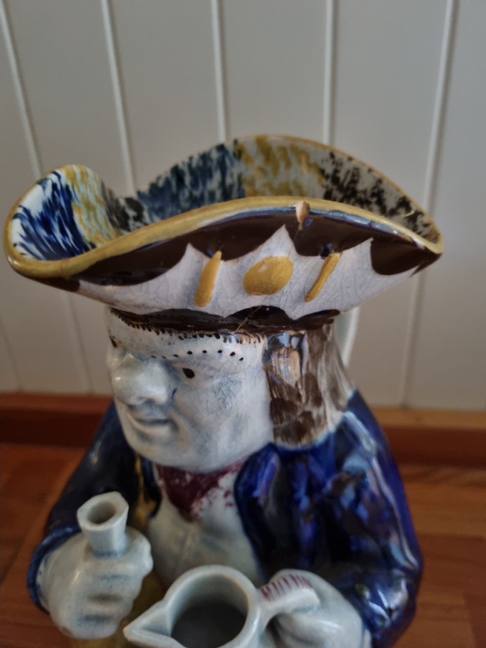 LARGE LATE 18THC/E 19THC TOBY JUG WITH AN UNUSUAL HANDLE View VIII