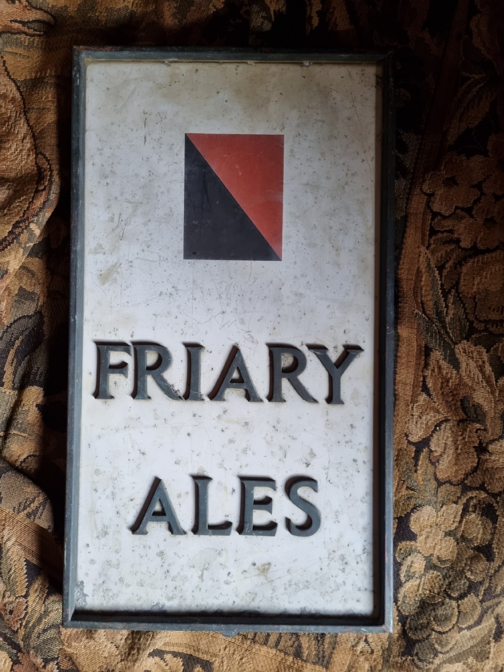 A GOOD ENAMEL ADVERTISING  BEER PANEL FOR FRIORY ALES 