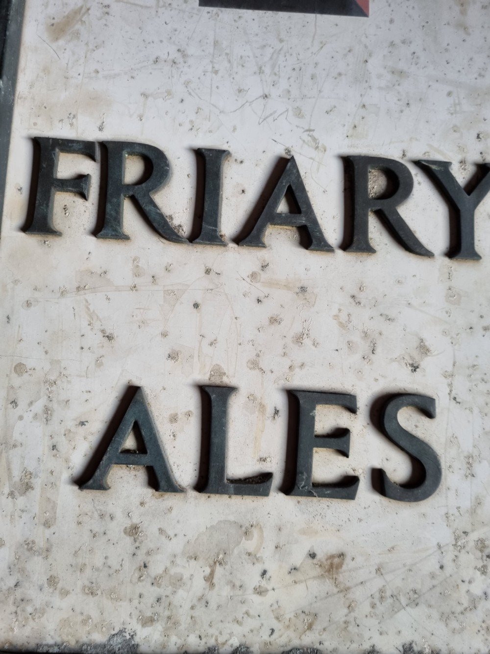 A GOOD ENAMEL ADVERTISING  BEER PANEL FOR FRIORY ALES  View II
