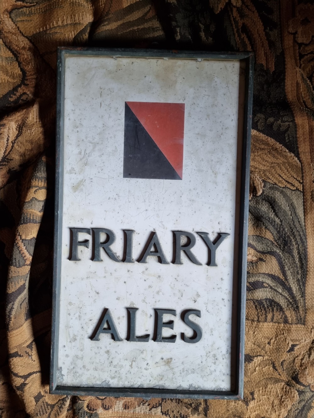 A GOOD ENAMEL ADVERTISING  BEER PANEL FOR FRIORY ALES  View IV