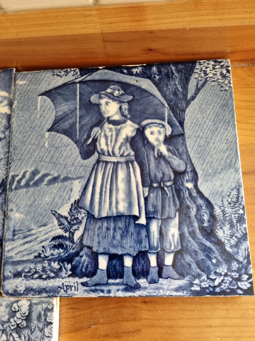 11 MONTHS OF THE YEAR WEDGWOOD BLUE AND WHITE AESTHETIC TILES . View XIII