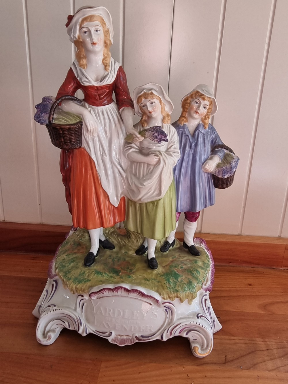 A LARGE PERFECT CHINA  YARDLEYS SOAP FIGURE GROUP View V