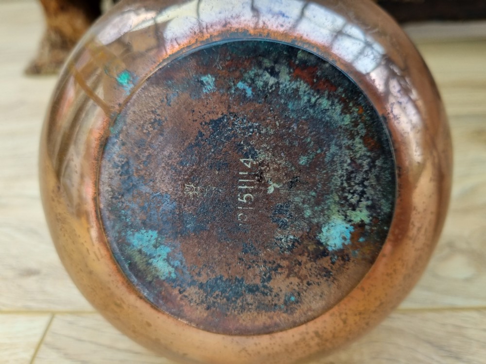 ARTS AND CRAFTS BENHAM AND FROUD  COPPER KETTLE ON STAND  View III