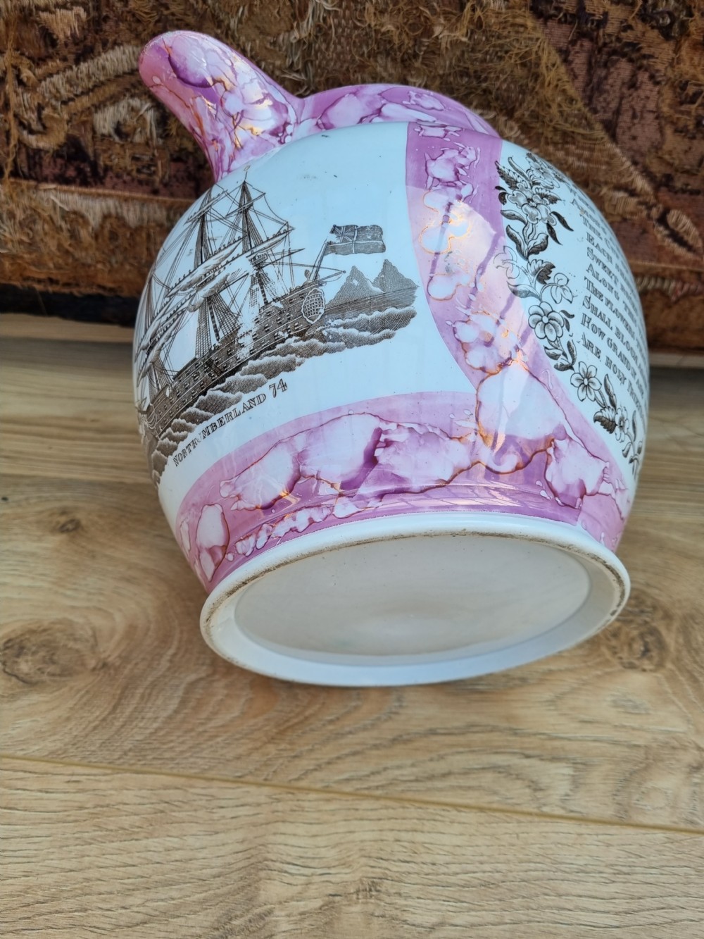 SUPERB CONDITION LARGE19THC SUNDERLAND LUSTRE JUG  View VI