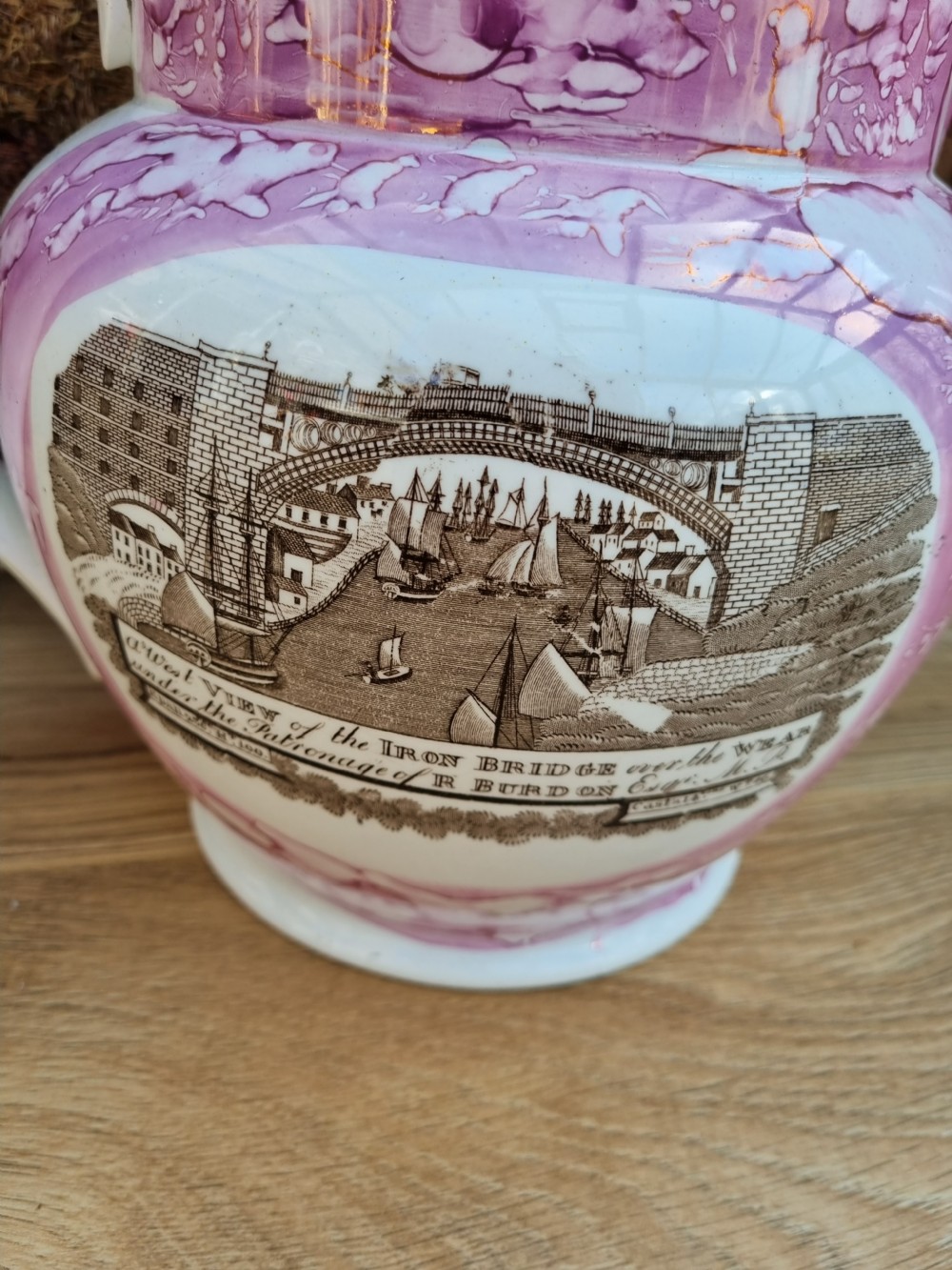 SUPERB CONDITION LARGE19THC SUNDERLAND LUSTRE JUG  View VII
