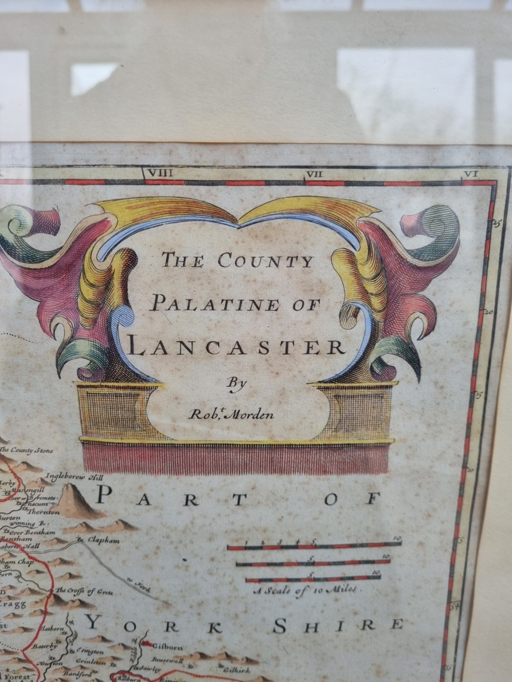 A GENUINE L17THC/E18THC MAP OF THE COUNTY PALATINE OF LANCASTER
BY ROBERT MORDEN View II
