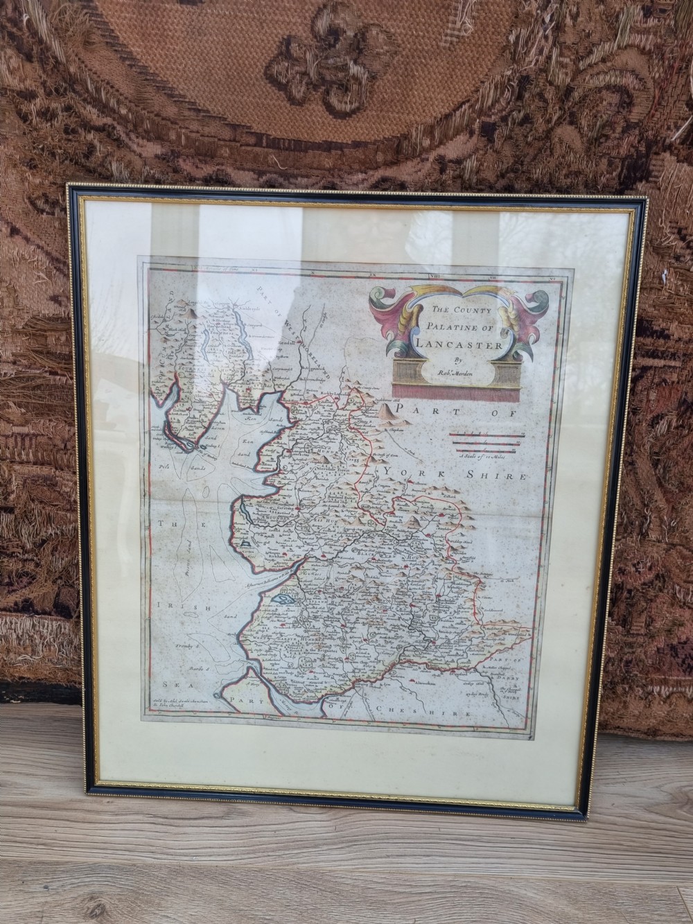 A GENUINE L17THC/E18THC MAP OF THE COUNTY PALATINE OF LANCASTER
BY ROBERT MORDEN View V