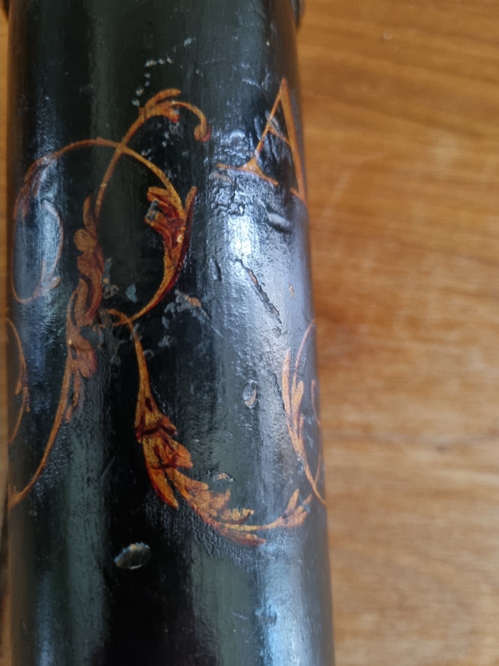 GEORGE THE THIRD PAINTED TRUNCHEON C1800 ORIGINAL View III