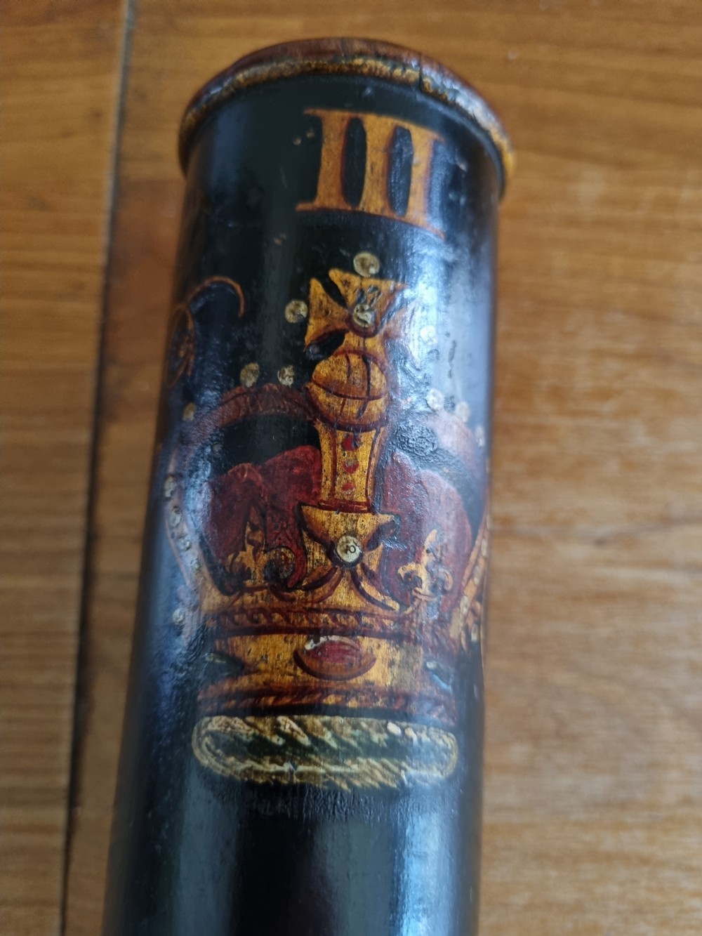 GEORGE THE THIRD PAINTED TRUNCHEON C1800 ORIGINAL View IV
