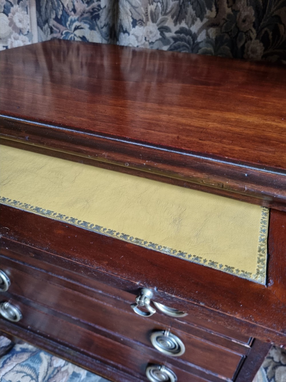  SMALL ANTIQUE MAHOGANY CHEST WITH A SLIDE  View IV