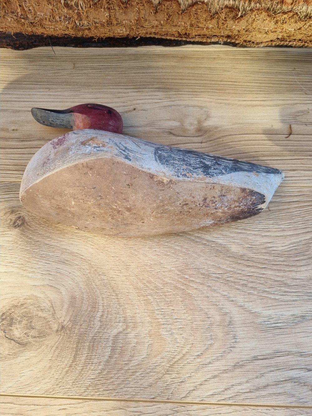 ANTIQUE WOODEN PAINTED DECOY DUCK  View III