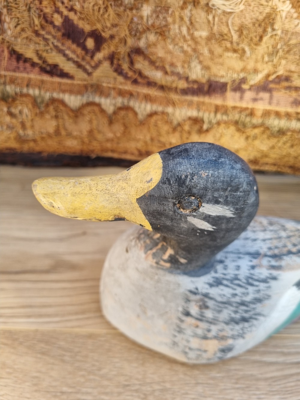 ANTIQUE PAINTED WOOD DECOY DUCK View II