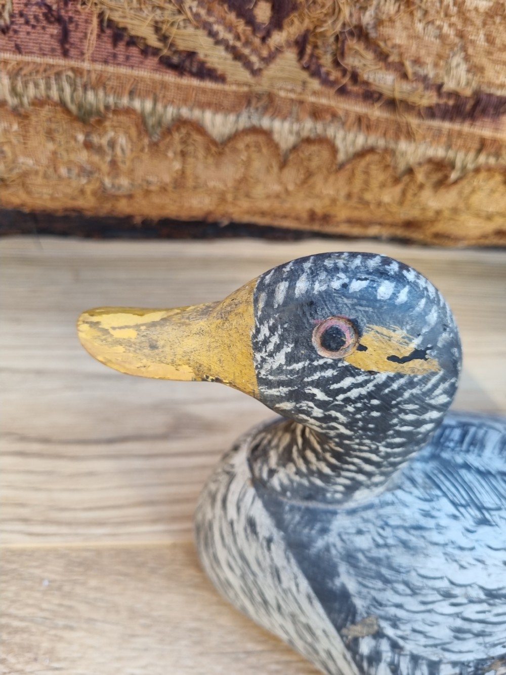 ANTIQUE WOODEN DECOY DUCK  View II