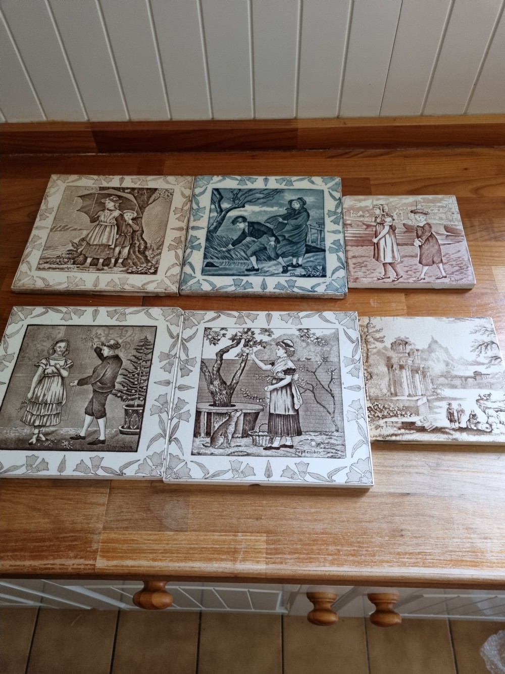 A JOB LOT OF WEDGWOOD CALENDAR TILES ETC C1900 View II