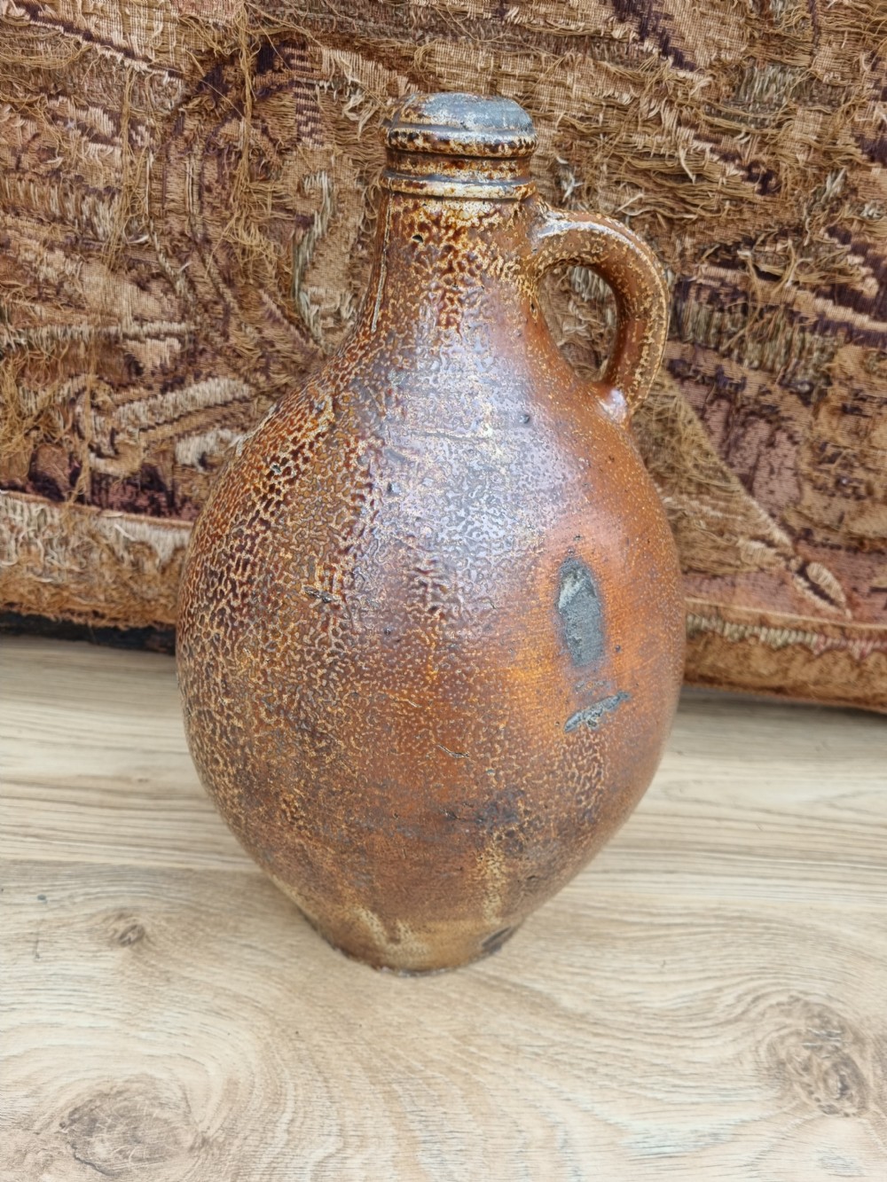 A 17THC  TIGERWARE BELLARMINE JUG 
MARKED 2  View V