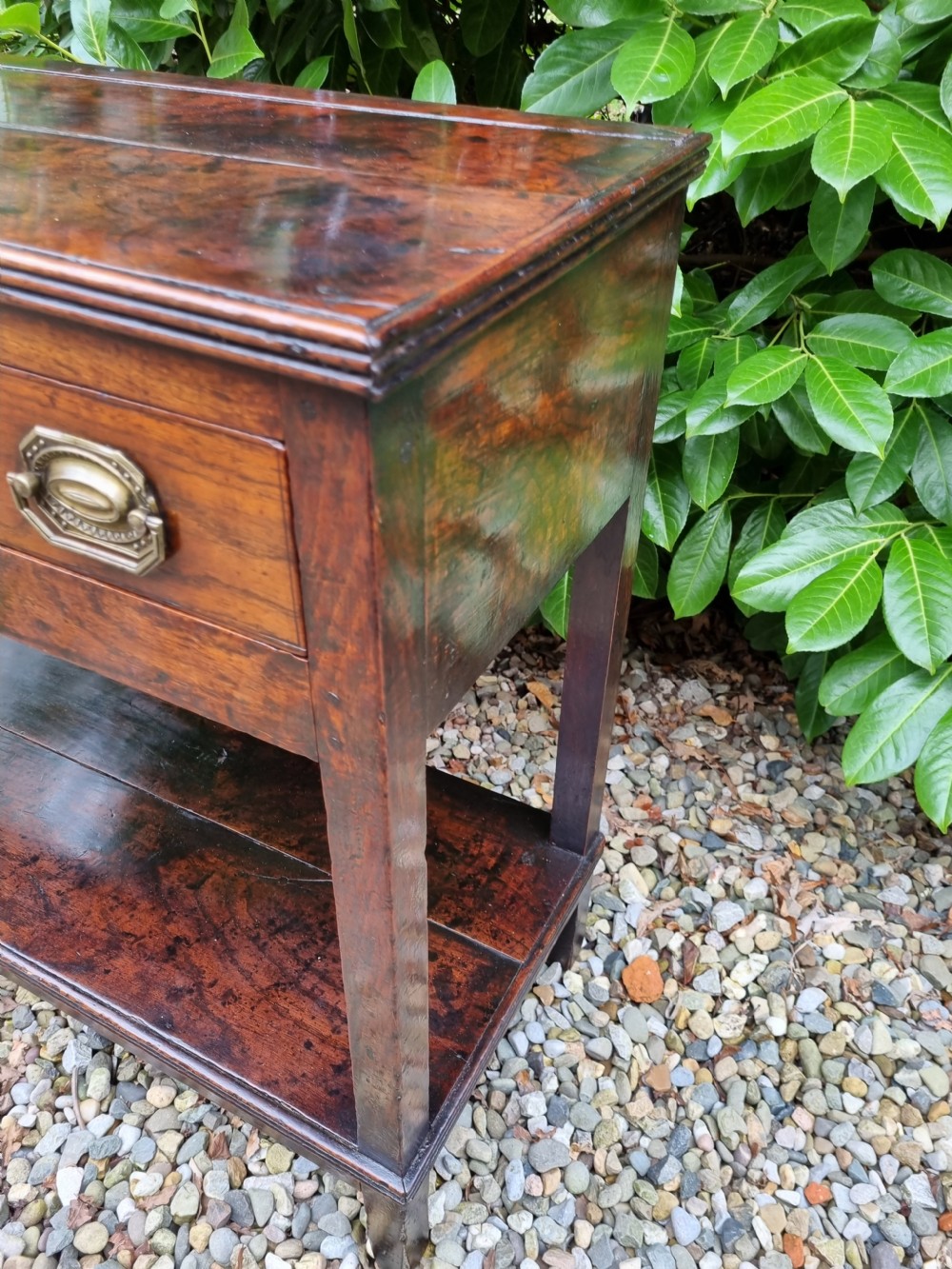 A SUPER SMALL 124CMS L WELSH OAK DRESSER BASE SUPERB PATINA. View III