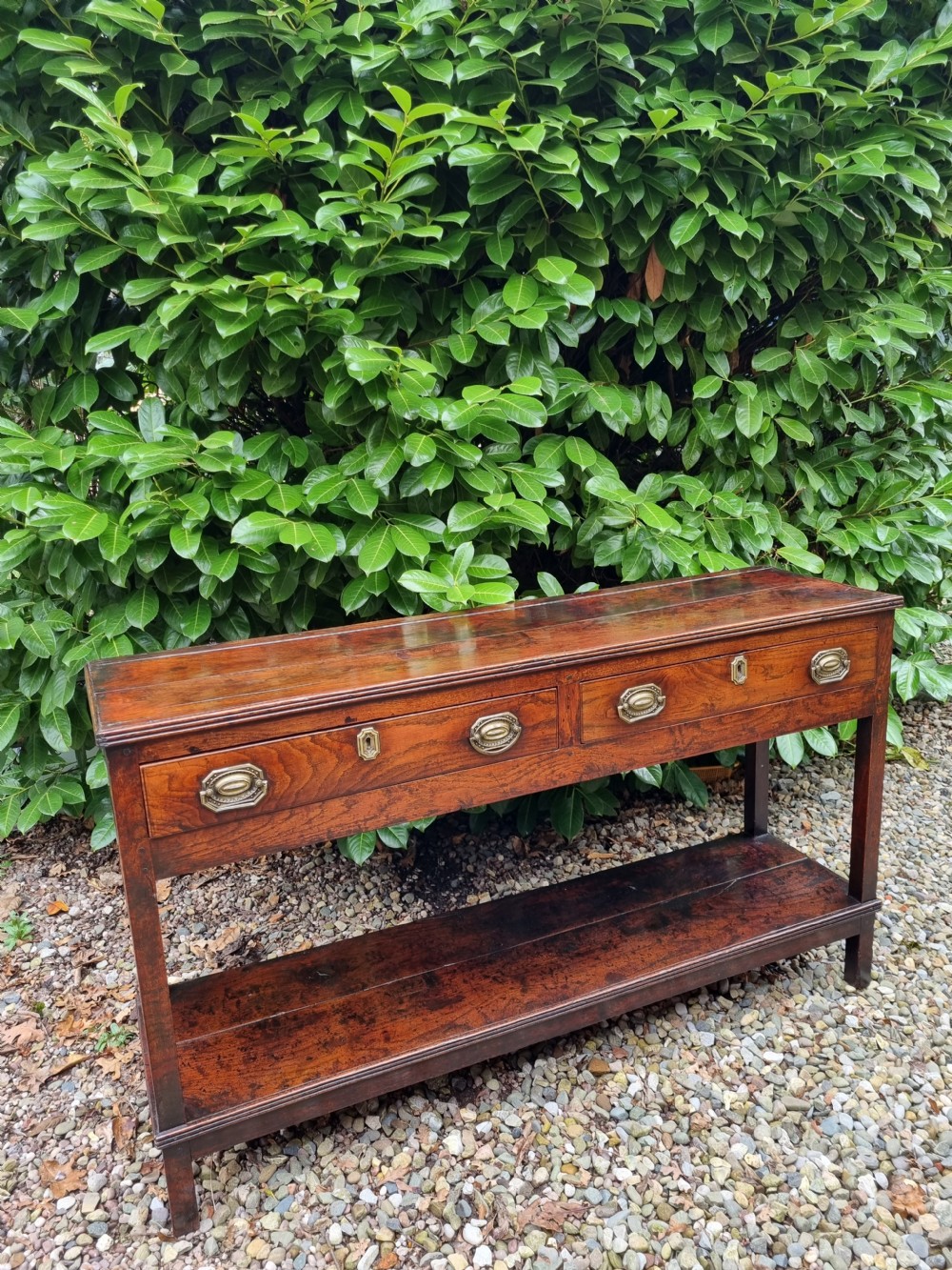 A SUPER SMALL 124CMS L WELSH OAK DRESSER BASE SUPERB PATINA. View VI