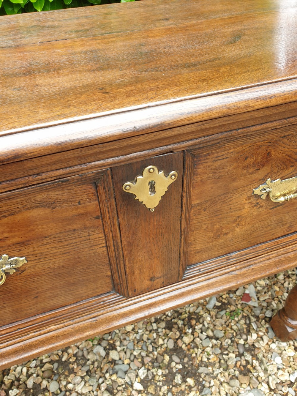 LARGE 18TH C COUNTRY HOUSE OAK DRESSER/SERVING BASE 250CMS View XI