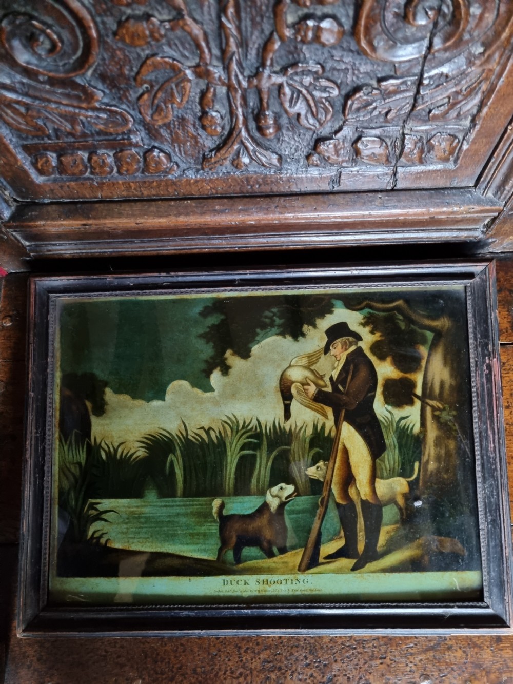 A GOOD REVERSE GLASS PICTURE 