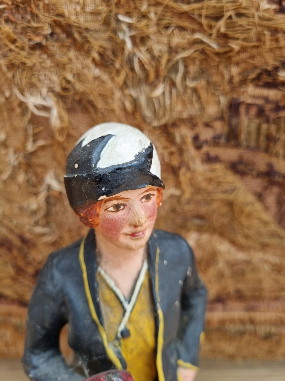 UNUSUAL PAINTED WOOD FIGURE OF AN ART DECO LADY  View II