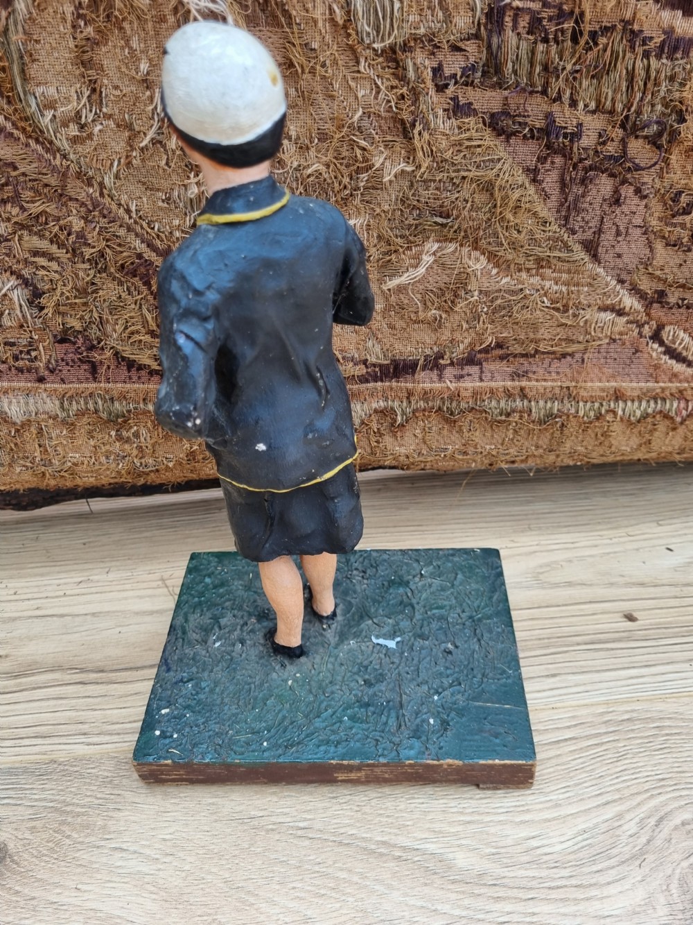 UNUSUAL PAINTED WOOD FIGURE OF AN ART DECO LADY  View III