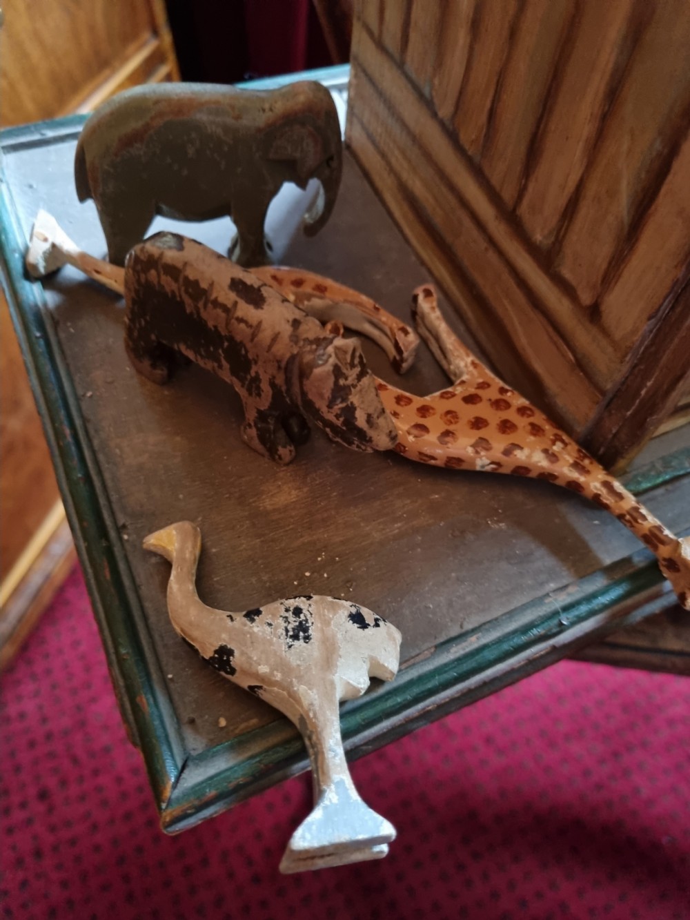  LATE 19THC WOODEN NAIVE NOAH,S ARK AND ANIMALS SCARCE  View IV