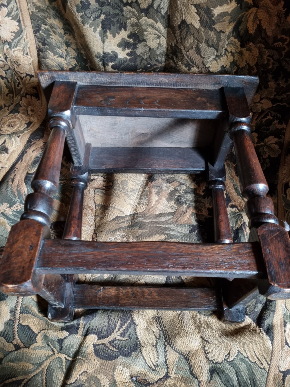 ANTIQUE 19THC OAK JOINT STOOL View III