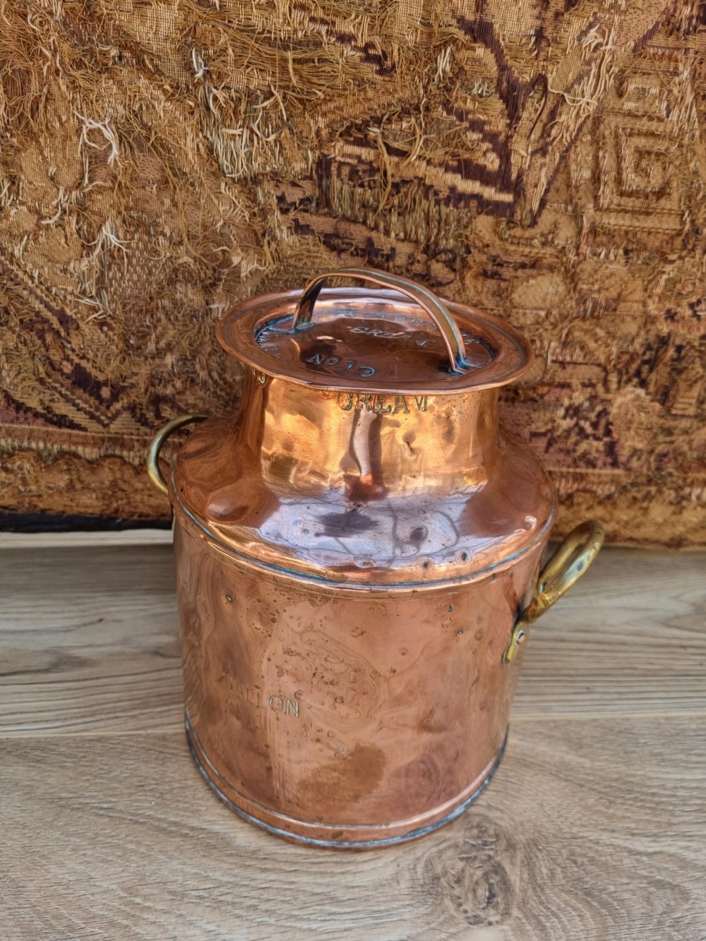 A. RARE 19THC 1 GALLON CREAM GWR CHURN