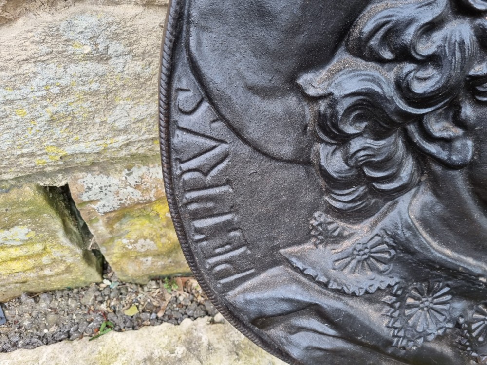 A MASSIVE 19THC CAST IRON PLAQUE OF RUBENS 57CMS View V