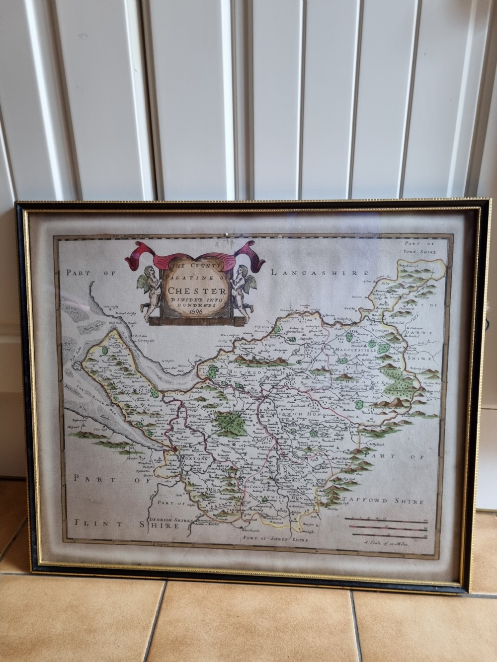 1696 MAP OF CHESTER  BY R. MORDEN