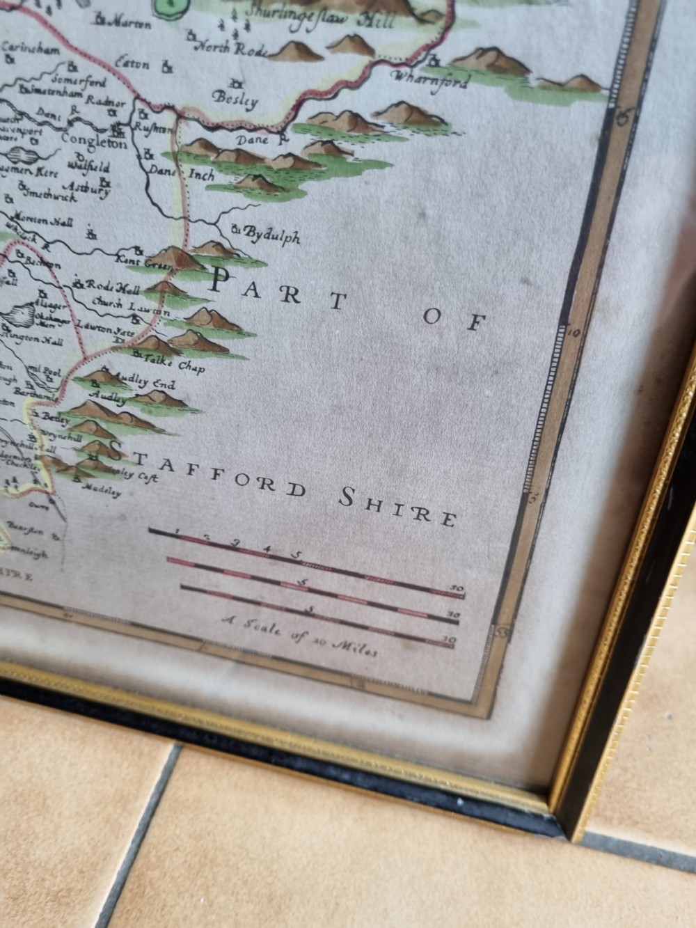 1696 MAP OF CHESTER  BY R. MORDEN View V
