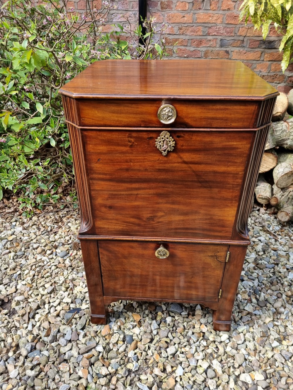 UNUSUAL GEORGIAN LINED MAHOGANY WINE COOLER C1770 View V