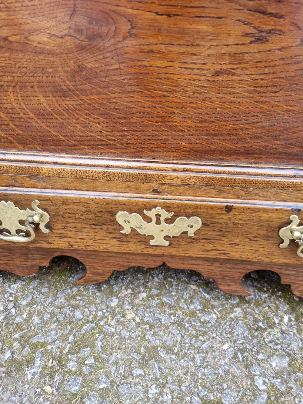 A GOOD 18THC WELSH OAK SMALL COFFOR BACH  S.WALES View IV