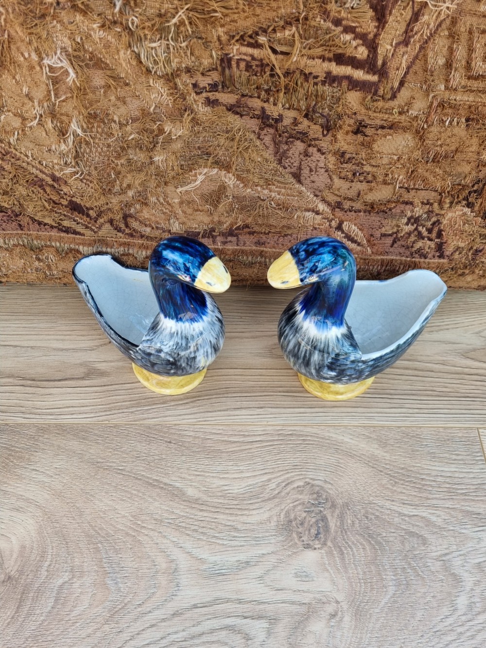 RARE PAIR OF WEMYSS SCOTTISH POTTERY FLOWER HOLDERS. View VI