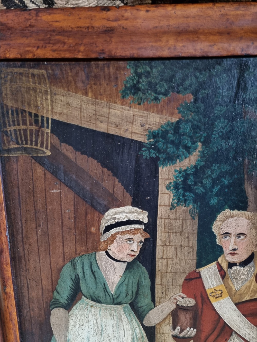 A PAIR OF LARGE 19THC  ENGLISH NAIVE PAINTINGS ON PANEL View II