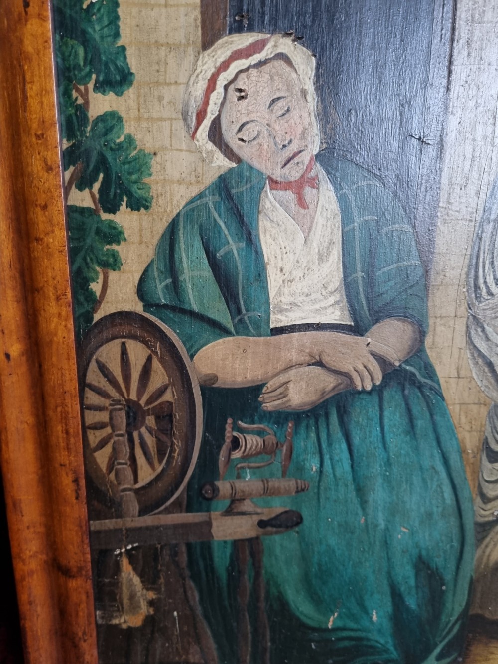 A PAIR OF LARGE 19THC  ENGLISH NAIVE PAINTINGS ON PANEL View VI