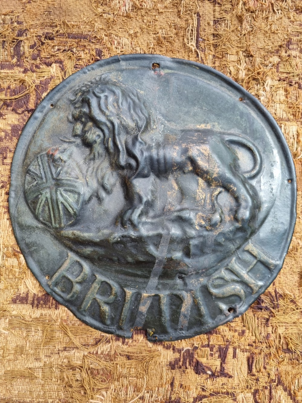 GROUP OF 4 ANTIQUE TINNED FIRE MARKS INC BIRMINGHAM View IV