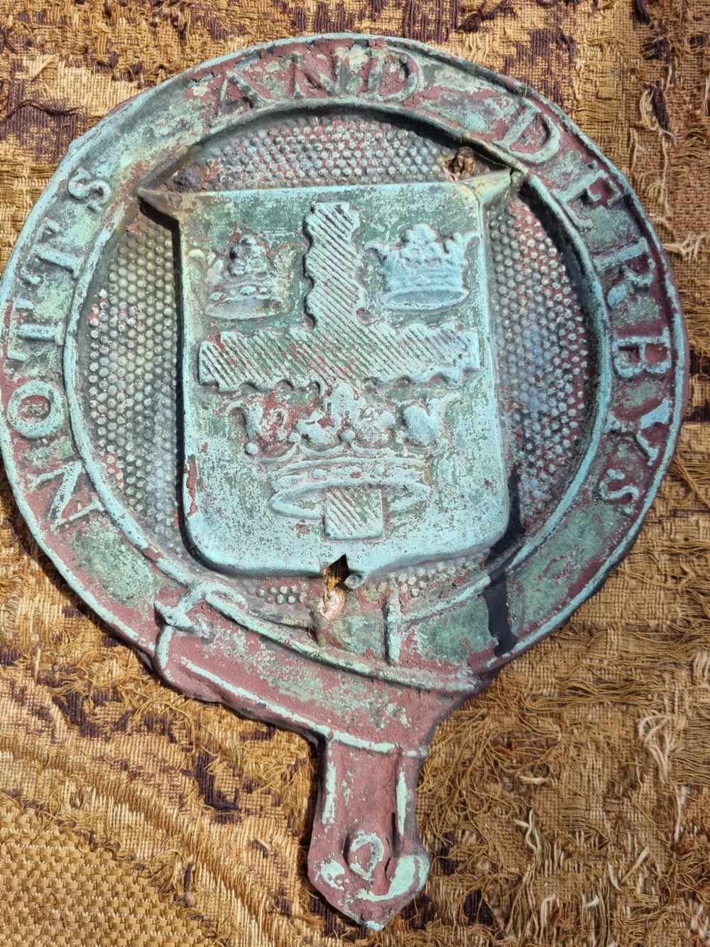 GROUP OF 4 ANTIQUE TINNED FIRE MARKS INC BIRMINGHAM View XI