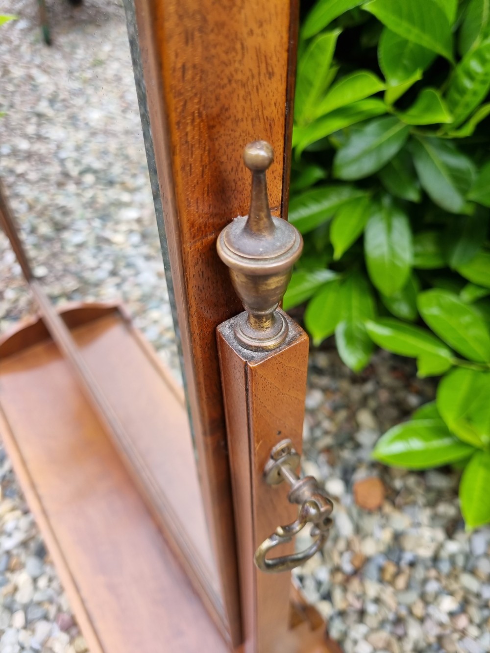 EXTRA LARGE MAHOGANY DRESSING MIRROR WITH TWO DRAWERS View III