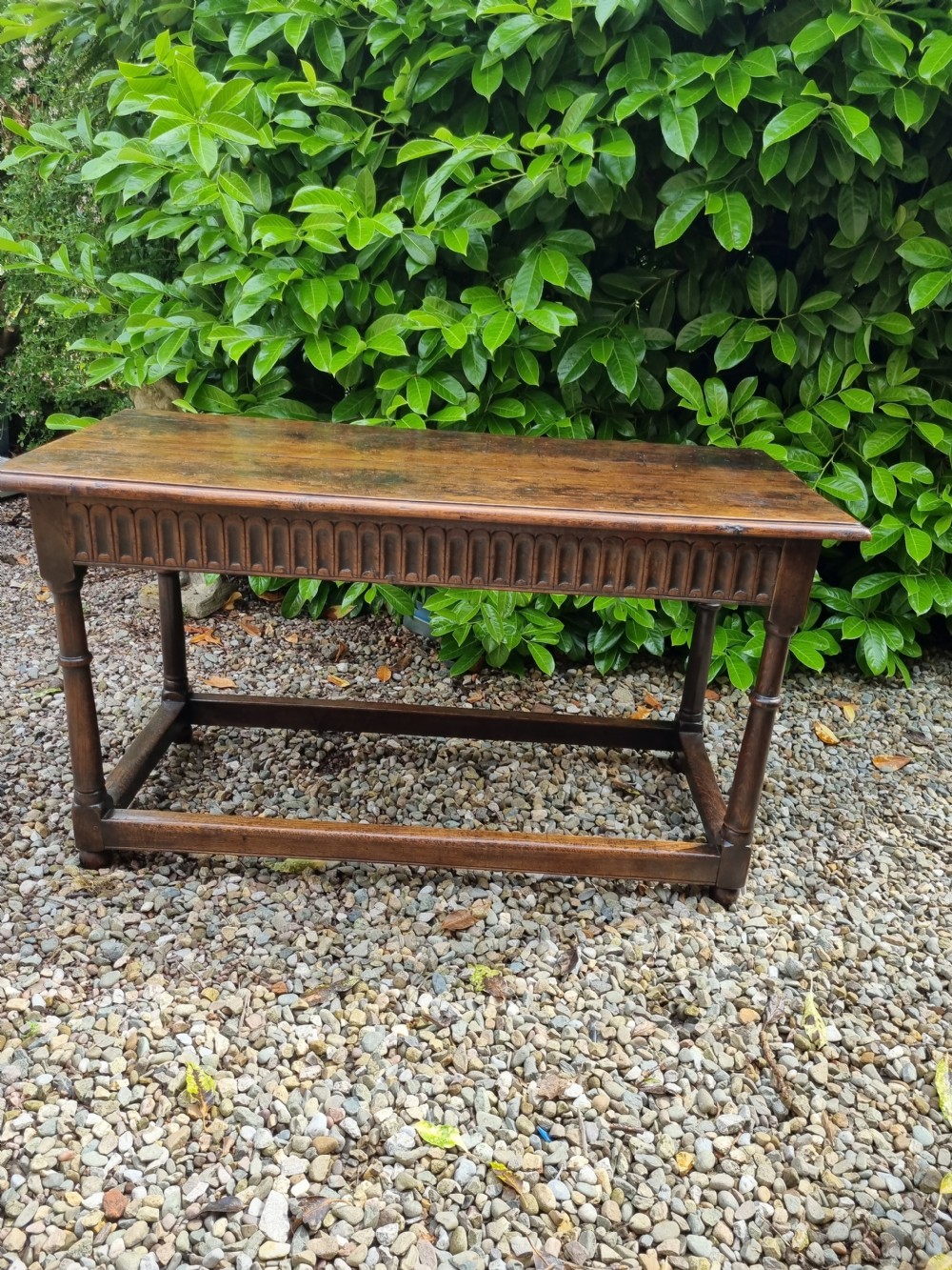 RARE ORIGINAL 17THC OAK SLENDER SERVING/HALL TABLE C1660 View VIII